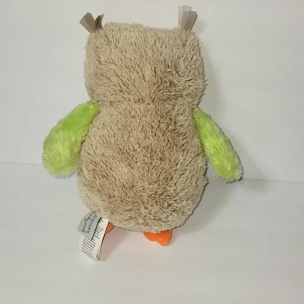 𝅺plush OWL rattle stuffed animal from Blankets and Beyond